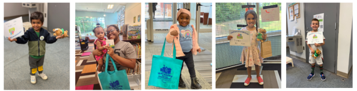 children with book bags